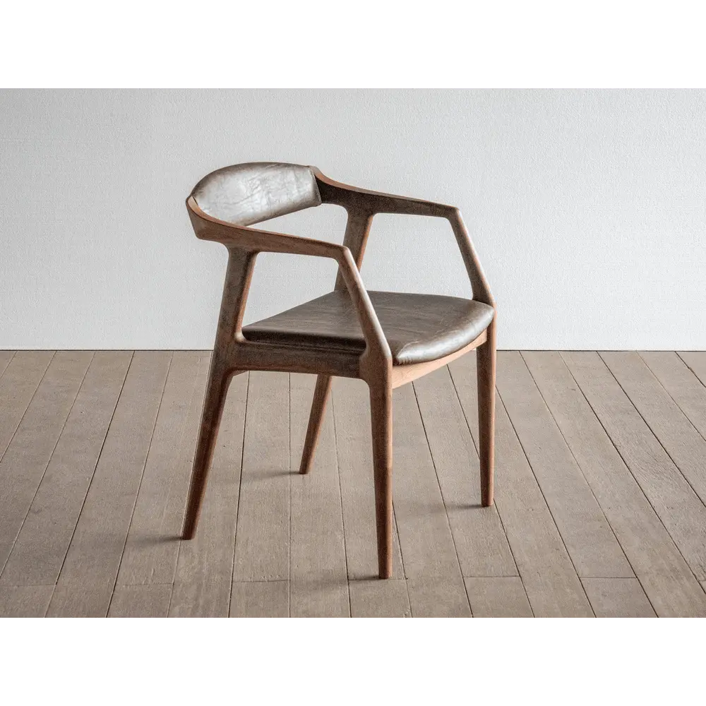 リブデザイン ブラウンアームチェア 無垢材 アームチェア リーベン｜東京・横浜で一生使える家具なら無垢材