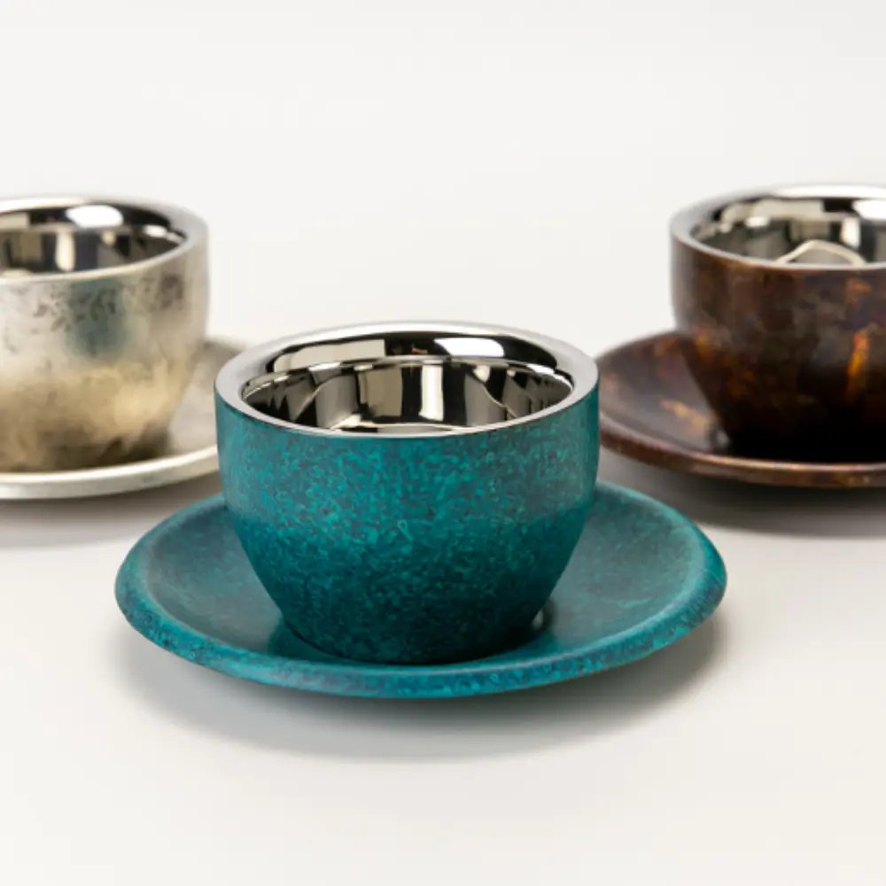 ORI-EN 二重ラテカップ・ソーサーセット - Kanaete(カナエテ