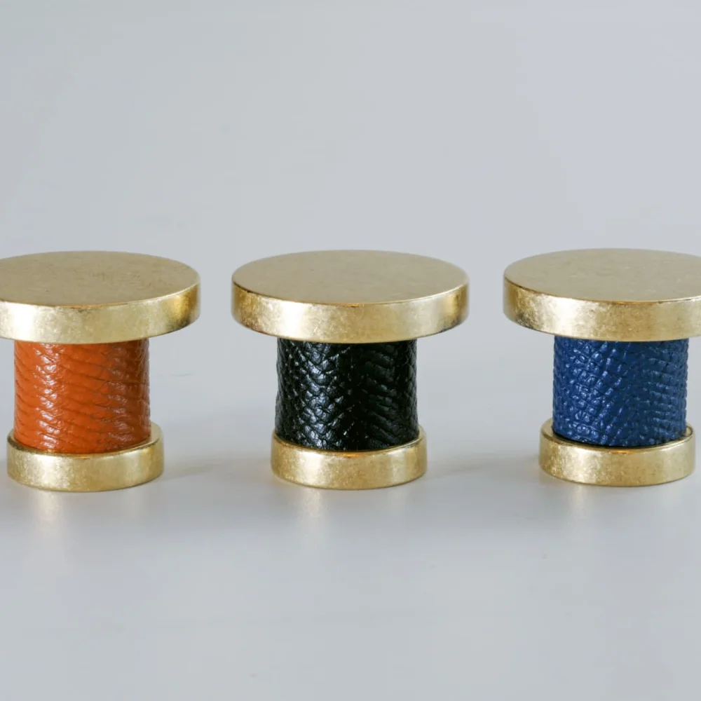 Brass leather knob handle - Kanaete(カナエテ) - アイデアをカタチに