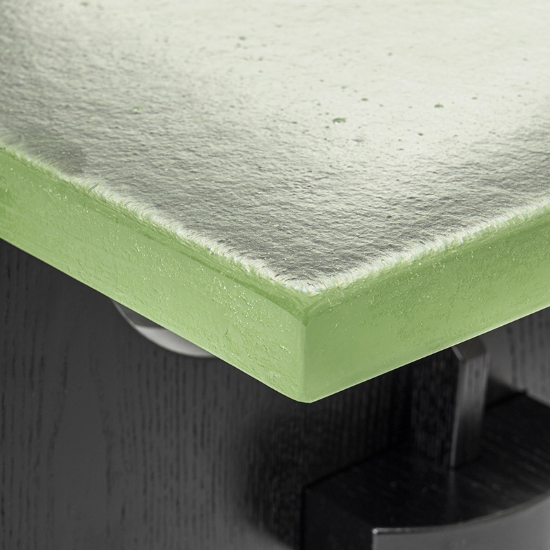 RECYCLED GLASS LOW TABLE WOOD LEG_W.900 - Kanaete(カナエテ