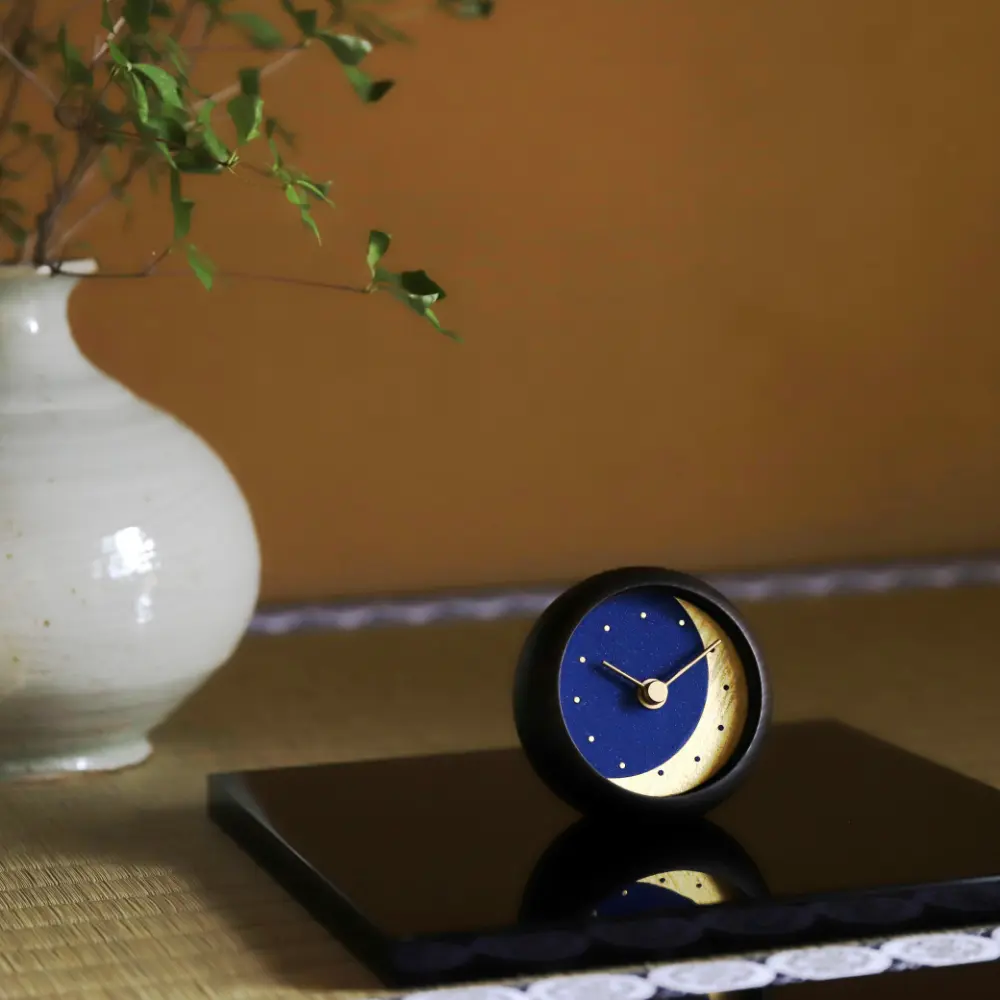 はなもっこ置き時計 月 金 - Kanaete(カナエテ) - アイデアをカタチに