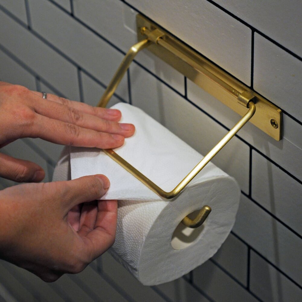 Toiletpaper holder 真鍮 トイレットペーパーホルダー 経年変化 Ferm