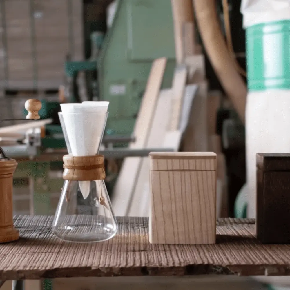 COFFEE STOCKER 国産桐 コーヒーストッカー 【200g 蜜蝋】 - Kanaete