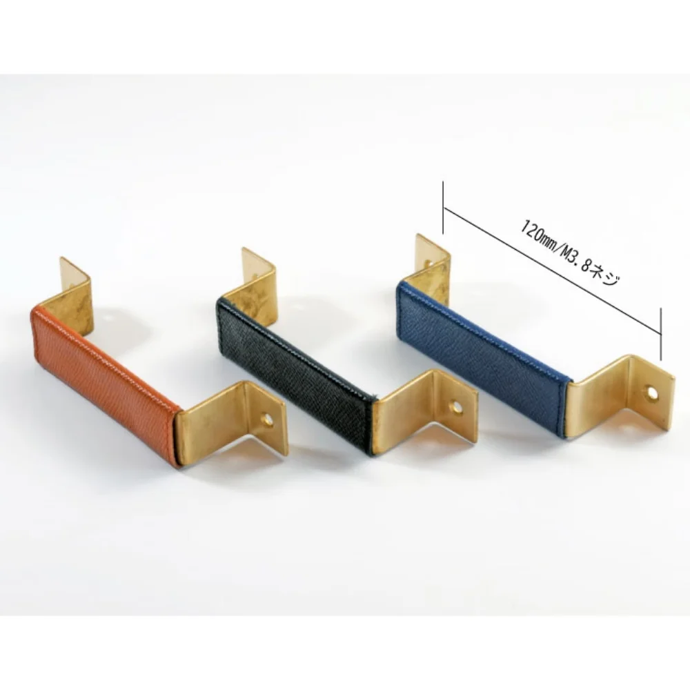 Brass leather drawer pull - Kanaete(カナエテ) - アイデアをカタチに