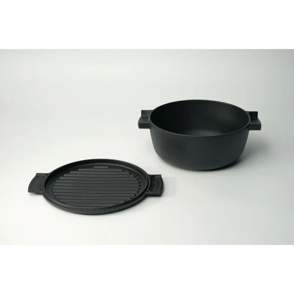 ほうろう両手鍋 パール金属 アミュレット ホーローガラス蓋 両手鍋 22cm / ホーロー