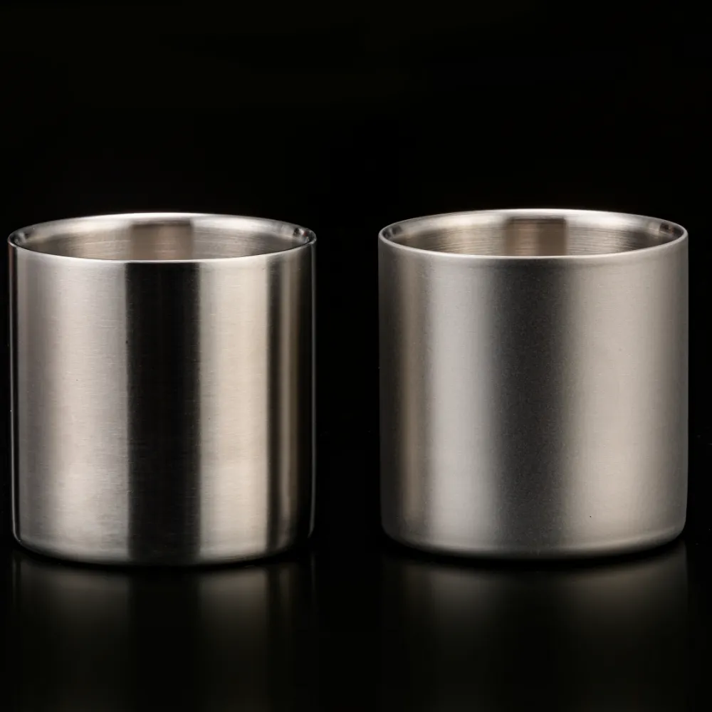 78mm ステンレスタンブラーノーマル2個セット(ヘアライン) - Kanaete