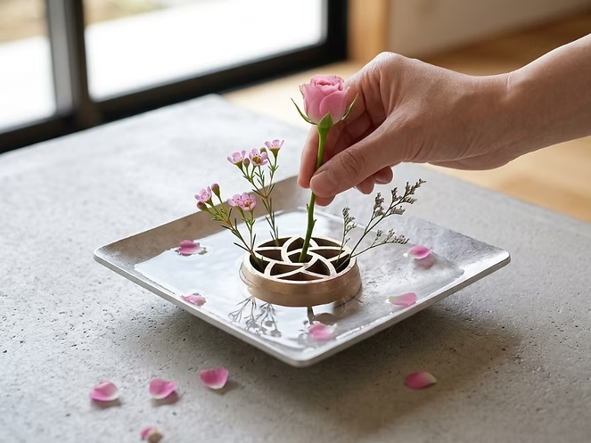 針のない剣山（S）＋Kamahachi plate（S）セット - Kanaete(カナエテ